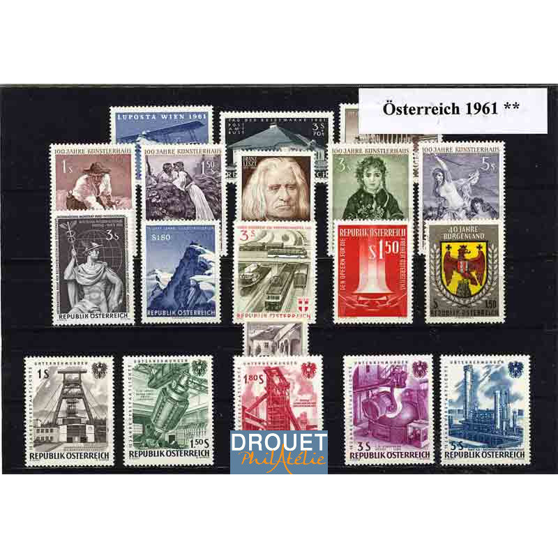 1961 Autriche Année Complète Timbres Neufs