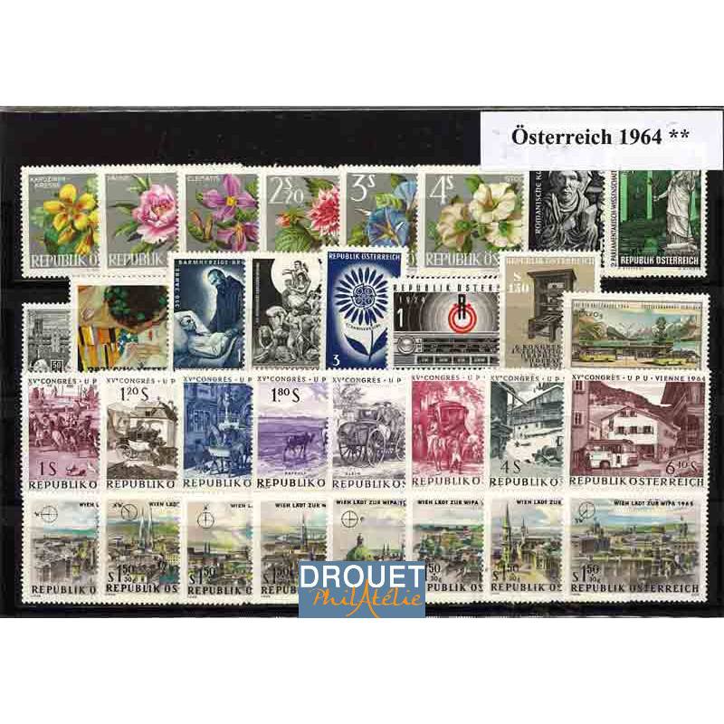 1964 Autriche Année Complète Timbres Neufs