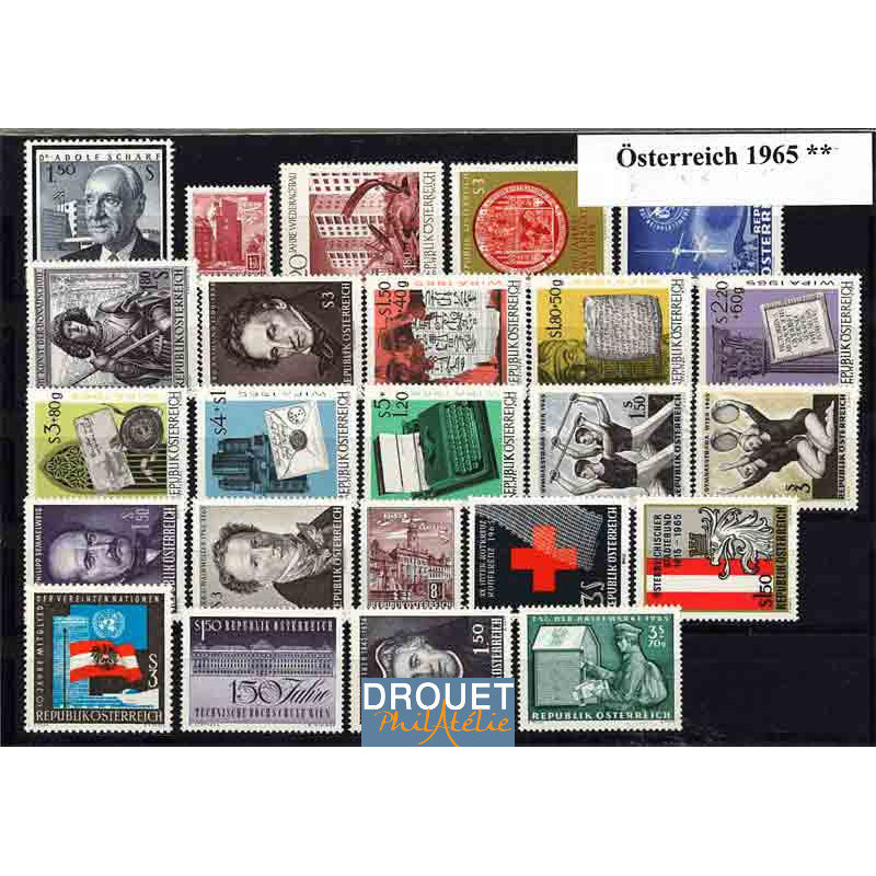 1965 Autriche Année Complète Timbres Neufs