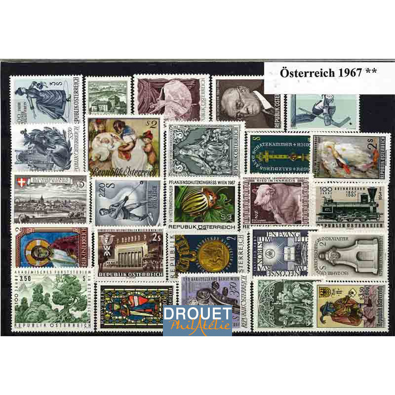 1967 Autriche Année Complète Timbres Neufs