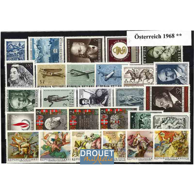 1968 Autriche Année Complète Timbres Neufs