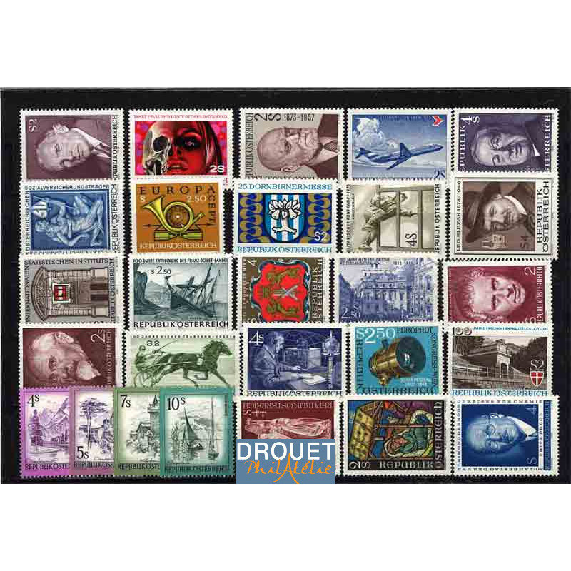 1973 Autriche Année Complète Timbres Neufs