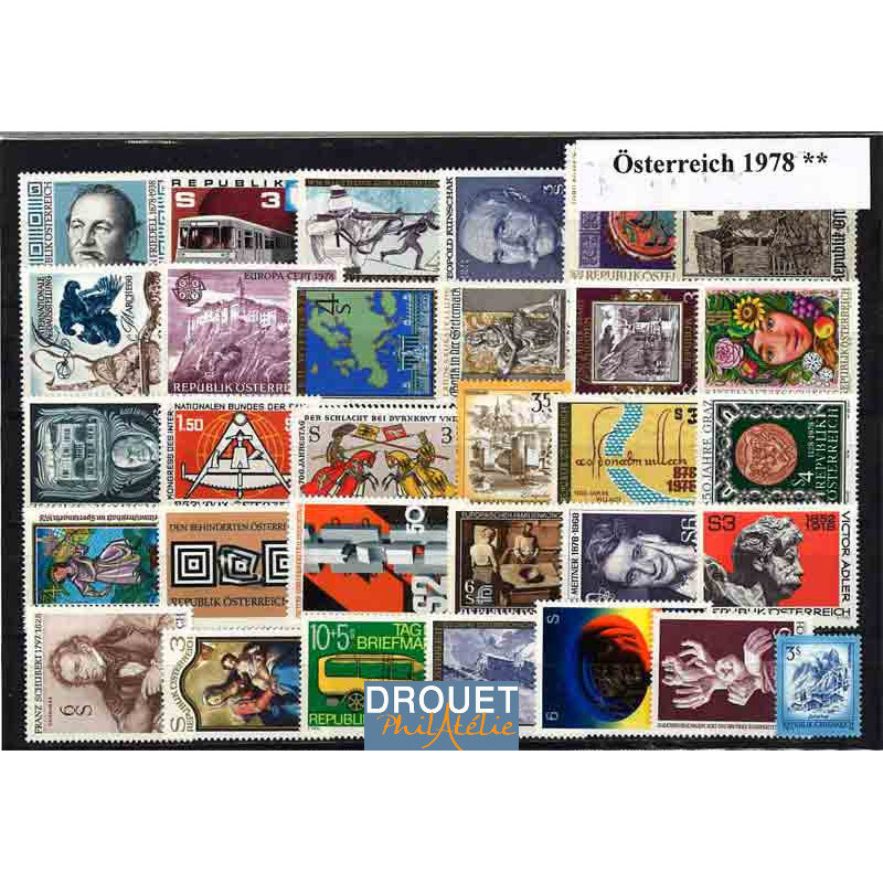 1978 Autriche Année Complète Timbres Neufs