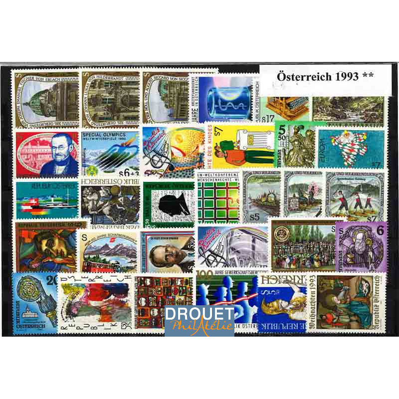 1993 Autriche Année Complète Timbres Neufs