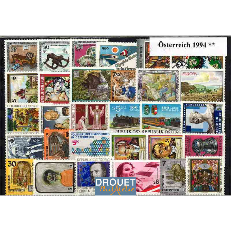 1994 Autriche Année Complète Timbres Neufs