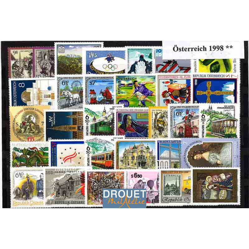 1998 Autriche Année Complète Timbres Neufs