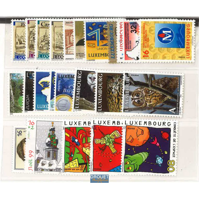 1999 Luxembourg Année Complète Timbres Neufs