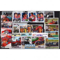 Voitures formule 1 timbres