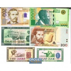 Albanie assortiment billets...