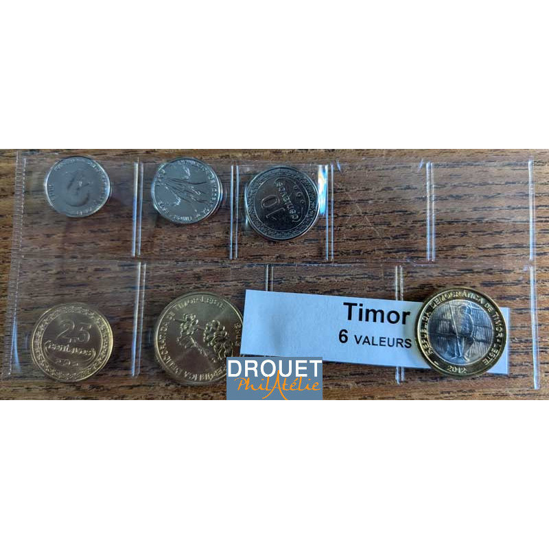 6 Pièces De Monnaie Différentes